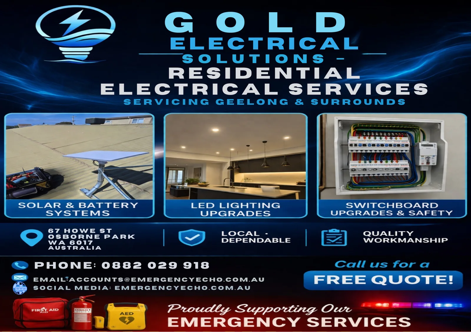 Half page landscape sponsor advertisement sample